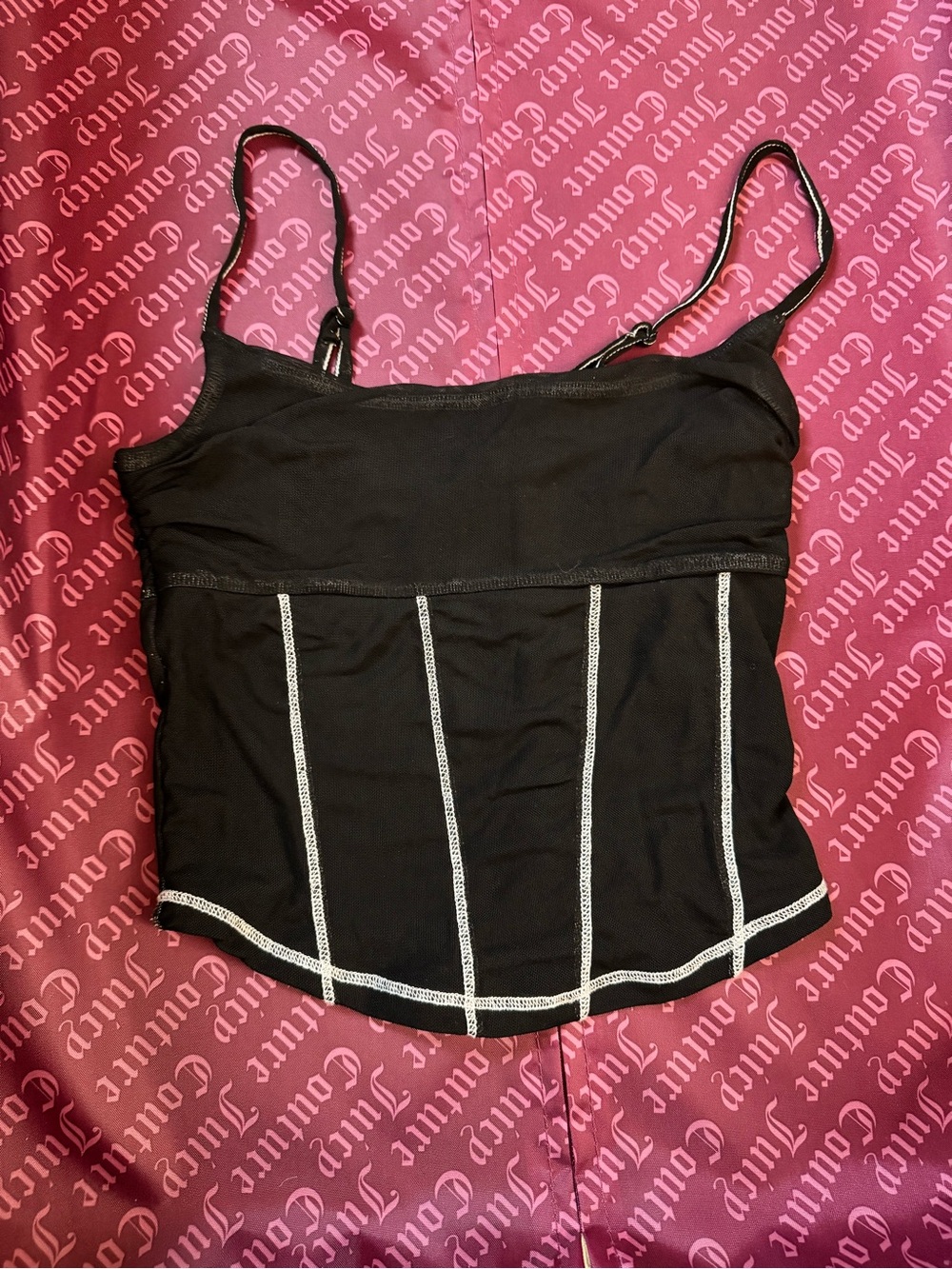 Urban Outfitters Black Cami with White Contrast Seams